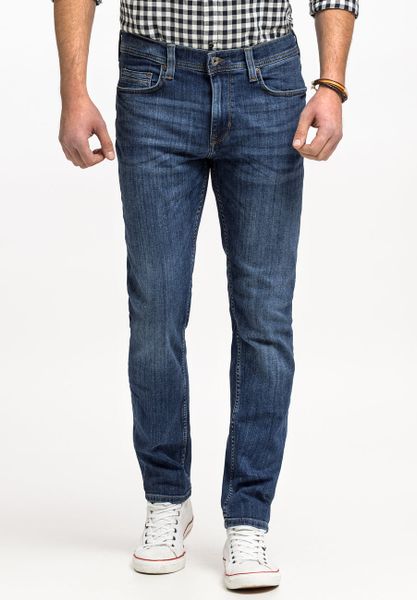 MUSTANG VEGAS SLIM MĘSKIE SPODNIE JEANSOWE JEANSY DŻINSY DENIM BLUE 1015045 5000 883, W35 L32. Niebieskie jeansy męskie Mustang, l, bez wzorów, z bawełny, biznesowe. Za 219.99 zł.