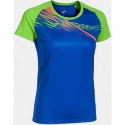 Damskie Sportowe T-shirt Joma Elite X - Oddychający i Lekki. Niebieskie koszulki sportowe damskie Joma, bez wzorów, bez kołnierzyka, bez ramiączek. W wyprzedaży za 133.80 zł.