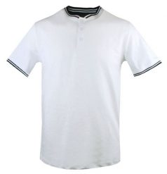 Męski T-Shirt, Dekolt z Guzikami - Pako Jeans - Biały Kolor. Białe t-shirty męskie Pako Jeans, l, bez wzorów, z bawełny, casualowe, bez kołnierzyka. Za 89.00 zł.