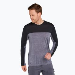 Longsleeve trekkingowy męski icebreaker Merino 125 Cool-Lite Sphere LS Tee. Szare bluzki z długim rękawem męskie Icebreaker, m, bez wzorów, bez kołnierzyka. Za 299.99 zł.