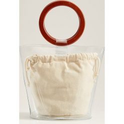 Transparentna torebka typu bucket - Kremowy. Torebki do ręki damskie marki Mohito. Za 89.99 zł.