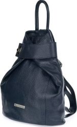 Beltimore Granatowy skórzany plecak damski elegancki z zapięciem Beltimore T54. Niebieskie plecaki damskie Beltimore, bez wzorów, eleganckie. Za 259.99 zł.