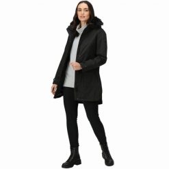 Kurtka Parka Sabinka Fur Trim Rozmiar 36 Czarny - RWP352-800. Czarne kurtki damskie Regatta, bez wzorów, z tkaniny, eleganckie, bez kaptura. W wyprzedaży za 388.00 zł.