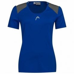 T-Shirt damski CLUB 22 Tech. Niebieskie koszulki sportowe damskie Head, xl, bez wzorów, z poliesteru, bez kołnierzyka, bez ramiączek. W wyprzedaży za 115.50 zł.