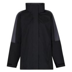 Kurtka Wodoodporna Damska 3 W 1. Czarne kurtki damskie Regatta, l, bez wzorów, z elastanu, z kapturem. Za 565.99 zł.