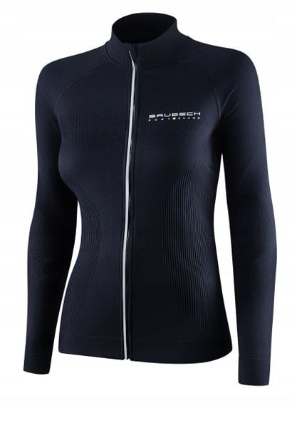 Brubeck LS1352W Bluza damska ATHLETIC czarny/czarny S. Czarne bluzy damskie Brubeck, s, bez wzorów, bez kaptura. Za 269.44 zł.