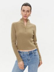 MICHAEL Michael Kors Sweter MF360P26V1 Brązowy Regular Fit. Brązowe swetry damskie MICHAEL Michael Kors, l, bez wzorów, z wełny, bez kołnierzyka, bez ramiączek, bez kaptura. Za 519.99 zł.