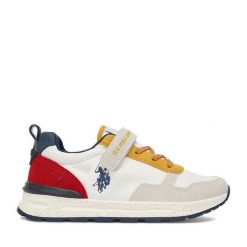 Sneakersy U.S. Polo Assn. Białe trampki i tenisówki chłopięce U.S. Polo Assn., bez wzorów, bez zapięcia. Za 199.99 zł.
