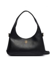 Tommy Hilfiger Torebka Th Everyday Mini Hobo AW0AW19185 Czarny. Czarne torebki do ręki damskie Tommy Hilfiger, bez wzorów, ze skóry, bez dodatków. Za 449.99 zł.