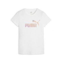 Koszulka damska Puma Essential Logo. Białe koszulki sportowe damskie Puma, xl, bez wzorów, z bawełny, bez kołnierzyka, bez ramiączek, na fitness i siłownię. Za 93.99 zł.