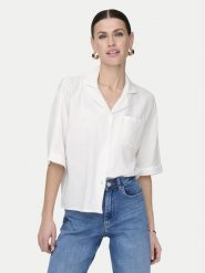 ONLY Koszula Thyra 15267839 Biały Regular Fit. Białe bluzki damskie Only, s, bez wzorów, z bawełny, bez kołnierzyka, bez ramiączek. Za 139.99 zł.