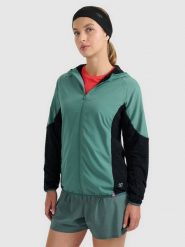 4F Bluza do biegania w terenie Primaloft Active damska - turkusowa XS. Niebieskie bluzy sportowe damskie 4f, l, bez wzorów, z materiału, bez kaptura, do biegania, primaloft. Za 299.99 zł.