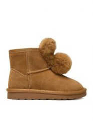 Badura Śniegowce EO-HY669016S-1 Brązowy. Brązowe buty zimowe dziewczęce Badura, bez wzorów, ze skóry, bez zapięcia. Za 159.99 zł.