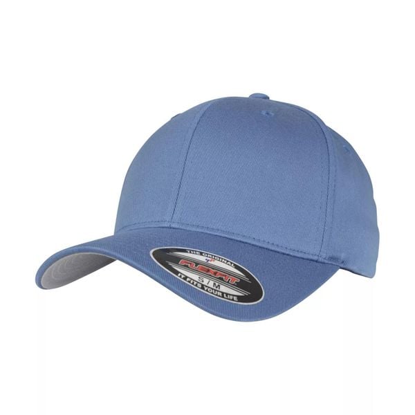 Czapka Z Daszkiem Wooly Combed. Niebieskie czapki i kapelusze damskie FLEXFIT, bez wzorów. Za 67.99 zł.