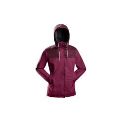 Kurtka turystyczna TRAVEL 100 3w1 damska. Niebieskie kurtki damskie FORCLAZ, s, bez wzorów, z materiału, bez kaptura. Za 249.99 zł.