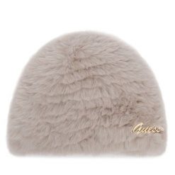 Czapka Guess. Brązowe czapki i kapelusze damskie Guess, na zimę, z aplikacjami. Za 214.99 zł.