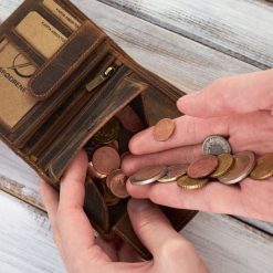 Brodrene Portfel męski skórzany vintage skóra hunter G-10-HBR. Portfele męskie Brødrene, bez wzorów, ze skóry. Za 109.17 zł.