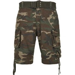 Szorty Cargo Męskie Camo Savage. Brązowe krótkie spodenki sportowe męskie BUILD YOUR BRAND, l, bez wzorów, trekkingowe. Za 337.99 zł.