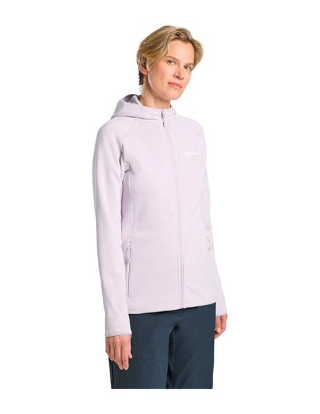 Bluza damska Jack Wolfskin Baiselberg Hooded FZ. Fioletowe bluzy damskie Jack Wolfskin, m, bez wzorów, z materiału, bez kaptura. Za 399.99 zł.