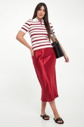 Spódnica midi satynowa Alessio MM. Spódnice damskie MM, bez wzorów, z satyny, midi. Za 869.00 zł.