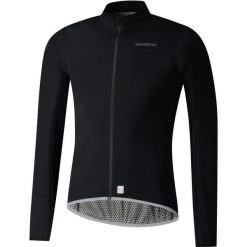 Kurtka Windflex, czarna. Czarne buty sportowe męskie Shimano, z materiału, bez zapięcia, rowerowe. Za 549.90 zł.