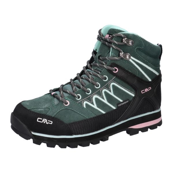 Buty trekkingowe damskie CMP Moon Mid WP. Zielone obuwie sportowe damskie CMP, bez wzorów, trekkingowe. Za 499.99 zł.