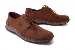RIEKER 05226-24 brown, półbuty męskie. Brązowe półbuty na co dzień męskie Rieker, na lato, bez zapięcia. Za 369.90 zł.