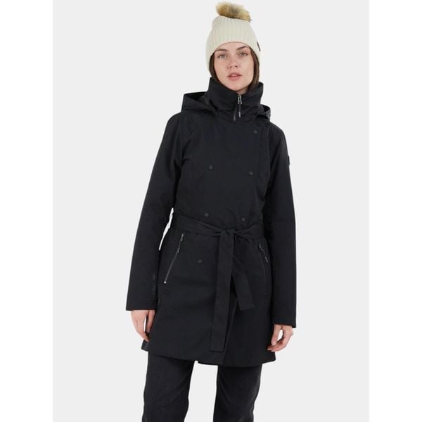 Płaszcz Damski Fundango Charlotte. Czarne płaszcze damskie Fundango, xs, bez wzorów, eleganckie. Za 519.90 zł.