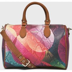 Desigual - Torebka. Brązowe torby na ramię damskie Desigual. Za 349.90 zł.