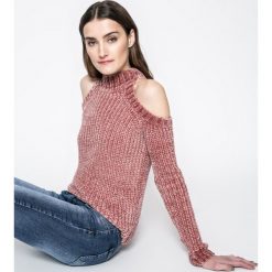 Answear - Sweter. Szare swetry damskie ANSWEAR, z dzianiny, z kapturem. W wyprzedaży za 59.90 zł.