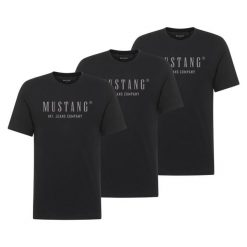 3-Pak T-Shirt Mustang Style Alex Black 1017990 4142. Czarne t-shirty męskie Mustang, uniwersalny, bez wzorów, bez kołnierzyka. W wyprzedaży za 119.99 zł.