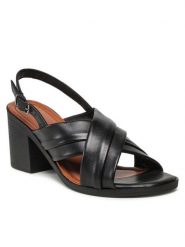 Lasocki Sandały ARC-2289-01 Czarny. Czarne sandały damskie Lasocki, bez wzorów, ze skóry, bez obcasa, na słupku, bez zapięcia. Za 199.99 zł.