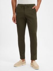 Selected Spodnie Mężczyźni Bawełna zielony, 33-32. Zielone eleganckie spodnie męskie Selected, m, bez wzorów, z bawełny. Za 399.95 zł.