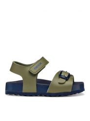 Geox Sandały B Sandal Chalki Boy B652QA 000BC CD3F4 M Zielony. Zielone sandały chłopięce Geox, ze skóry, bez zapięcia. Za 179.99 zł.