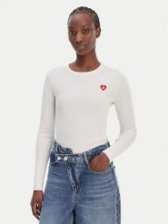 HUGO Sweter Sarpha 50554317 Beżowy Slim Fit. Brązowe swetry damskie Hugo, s, bez wzorów, z wiskozy, bez kołnierzyka, bez ramiączek, bez kaptura. Za 609.99 zł.