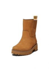 Buty zimowe damskie, Timberland Carnaby Cool Wrmpullon WR. Brązowe obuwie sportowe damskie Timberland, bez wzorów, z materiału, trekkingowe. Za 649.99 zł.