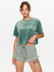 Hunkemöller Koszulka piżamowa 203210 Zielony Comfortable Fit. Zielone koszule nocne damskie Hunkemöller, xxs, bez wzorów, z syntetyku, bez ramiączek. Za 109.99 zł.