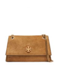 Tory Burch Torebka Kira Turnlock Suede Mini Bag 178150 Brązowy. Brązowe torebki do ręki damskie Tory Burch, bez wzorów, ze skóry, bez dodatków. Za 1,919.00 zł.