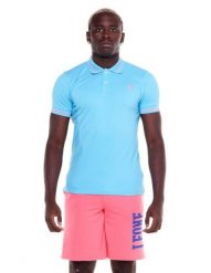 Męska koszulka polo z krótkim rękawem Leone 1947 Apparel Bold Color. Niebieskie koszulki polo męskie LEONE 1947 APPAREL, l, bez wzorów, z bawełny, bez kołnierzyka, bez ramiączek. Za 105.21 zł.