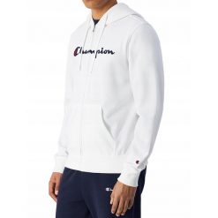 BLUZA męska CHAMPION na zamek 220728-WW001 z kapturem bawełniana biała XL. Białe bluzy męskie Champion, l, bez wzorów, z bawełny, z kapturem. Za 279.00 zł.