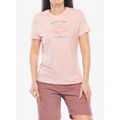 Koszulka z nadrukiem damska Columbia Ruby Springs Graphic Fitted. Czerwone t-shirty damskie Columbia, bez wzorów, bez kołnierzyka. Za 92.99 zł.