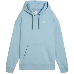 Bluza damska Puma ESS Comfort Hoodie TR. Niebieskie bluzy damskie Puma, na zimę, bez wzorów, z bawełny, klasyczne, bez kołnierzyka, bez ramiączek, bez kaptura. Za 168.99 zł.