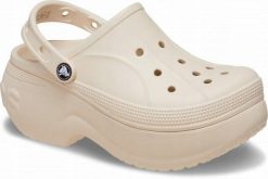 Crocs Crocs Bella Clog 210062-11S Beżowe 37/38. Brązowe klapki damskie Crocs, bez wzorów, sportowe, bez obcasa. Za 273.37 zł.