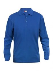 Clique Classic Lincoln L/S Koszulka polo z długim rękawem, bawełna, royal blue. Niebieskie bluzki z długim rękawem męskie CLIQUE, l, bez wzorów, z bawełny, bez kołnierzyka. Za 146.43 zł.