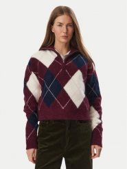 Tommy Jeans Sweter Fluffy DW0DW23351 Fioletowy Regular Fit. Fioletowe swetry damskie Tommy Jeans, xl, bez wzorów, z jeansu, bez kołnierzyka, bez ramiączek, bez kaptura. Za 649.99 zł.