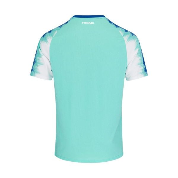 T-shirt męski TOPSPIN. Niebieskie koszulki sportowe męskie Head, m, bez wzorów, z materiału, bez kołnierzyka, bez ramiączek. Za 191.00 zł.