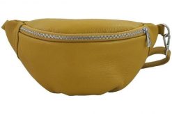 Torebka damska saszetka / nerka - CASUAL - Żółta ciemna. Żółte torebki do ręki damskie Barberinis, bez wzorów, ze skóry, casualowe, bez dodatków. Za 138.99 zł.