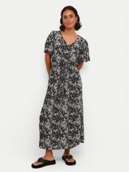 Kaffe Sukienka letnia Amber 10508624 Czarny Relaxed Fit. Czarne sukienki damskie Kaffe, na lato, bez wzorów, z wiskozy, bez kołnierzyka, bez ramiączek. Za 269.99 zł.