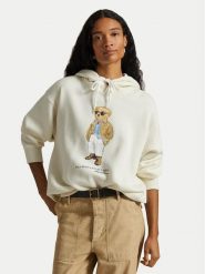 Polo Ralph Lauren Bluza 211A96598001 Écru Relaxed Fit. Bluzy damskie Polo Ralph Lauren, m, bez wzorów, z bawełny, bez kaptura. Za 1,299.00 zł.