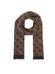 Guess Szalik AM9665 POL03 Brązowy. Brązowe czapki i kapelusze damskie Guess, z aplikacjami, z poliesteru. Za 234.99 zł.